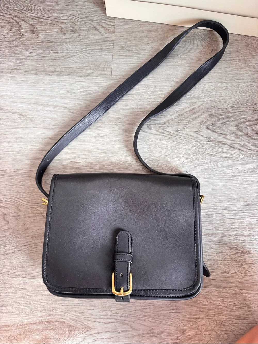 Coach structured leather